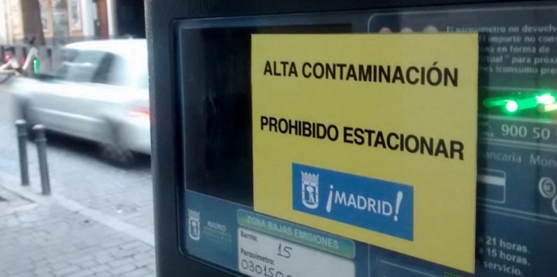 Prohibido aparcar zona SER por contaminación Madrid